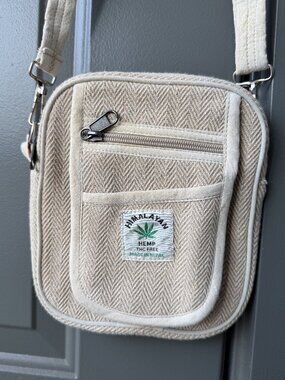 NWT Authentic Himalayan Hemp Crossbody Bag Nepal Boho Festival Travel Purse